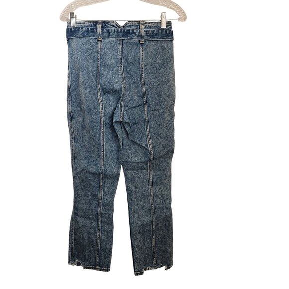 Abercrombie & Fitch Ultra High Rise Mom Jeans Belted Acid Wash Sz 26 2S (26x23") - Picture 7 of 14